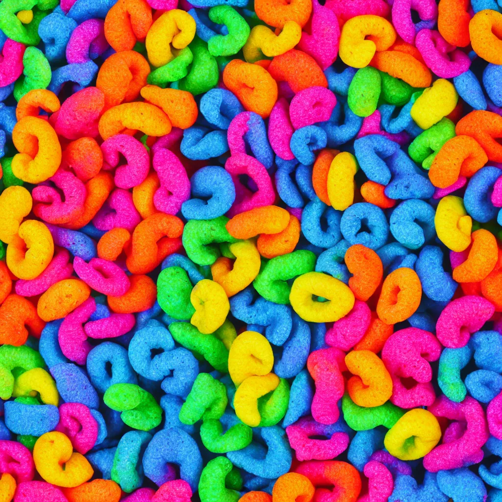 Prompt: fruit loops frame texture, 4k