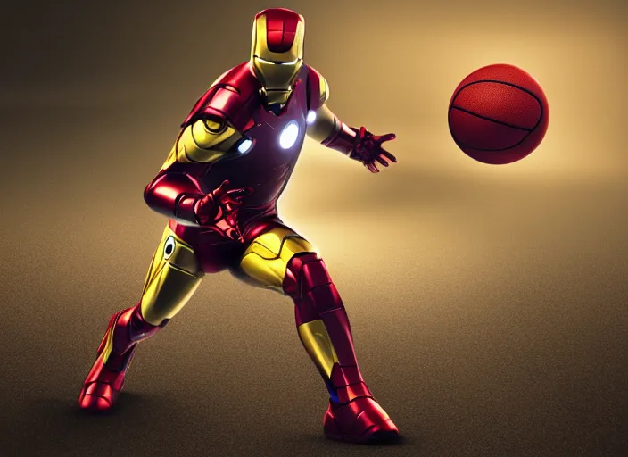 Image similar to basketball sneakers concept of iron man, picture by tim burton, render, cinema 4 d, octane render