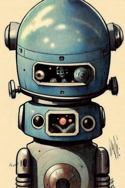 Prompt: ( ( ( ( ( 1 9 5 0 s robot b 9 robot lost in space robert kinoshita robby the robot. muted colors. ) ) ) ) ) by jean - baptiste monge!!!!!!!!!!!!!!!!!!!!!!!!!!!!!!