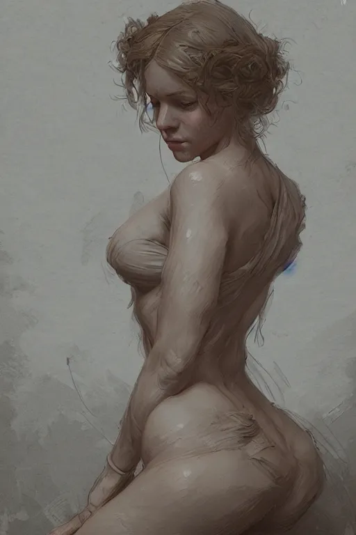 Image similar to beautiful natural coy cottagecore peasant maiden master life drawing, intricate, elegant, highly detailed, digital painting, artstation, concept art, smooth, sharp focus, illustration, art greg rutkowski