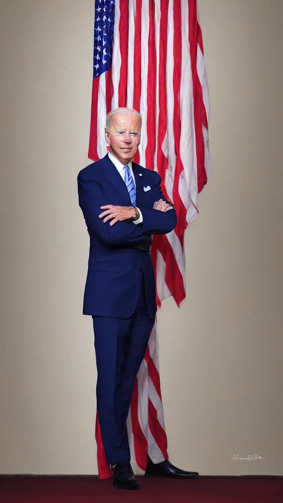 Image similar to Joe Biden as senator Armstrong, full body portrait