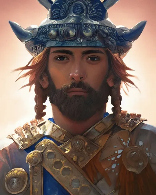 Image similar to ultrarealistic illustration of a spanish conquistador, symmetrical, by daniel zrom and mingchen shen, studio ghibli color scheme, detailed, handsome, anatomy, sharp focus, photography, magic : the gathering, octane, cinematic lighting