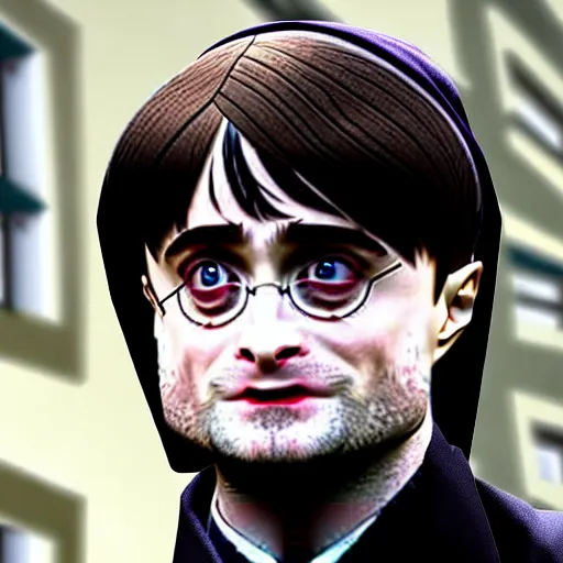 Image similar to daniel radcliffe as professor dumbledore