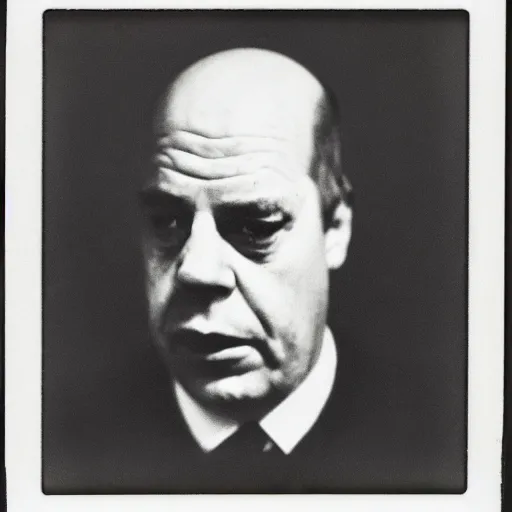 Image similar to a still polaroid photo of the real homer simpson