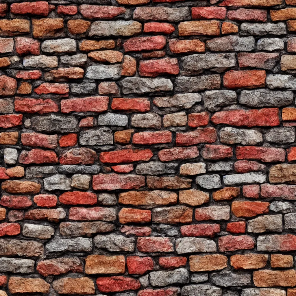 Prompt: a brick multicolor wall stone tile texture irregular diffuse albedo high detail 8k macro details texture texture texture texture