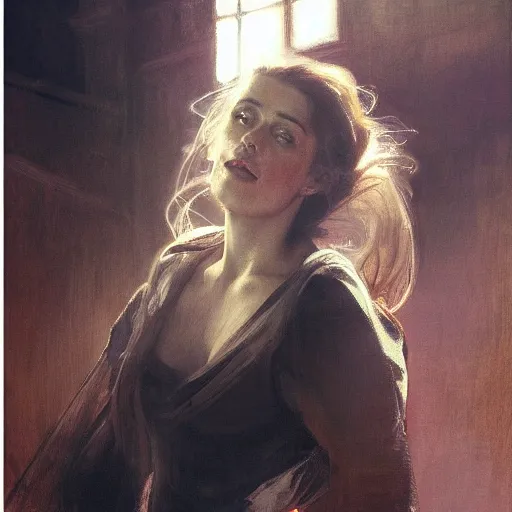 Image similar to hyperrealist portrait of a woman as amber heard winning the trial at court by jeremy mann and alphonse mucha, fantasy art, photo realistic, dynamic lighting, artstation, poster, volumetric lighting, very detailed faces, 4 k, award winning