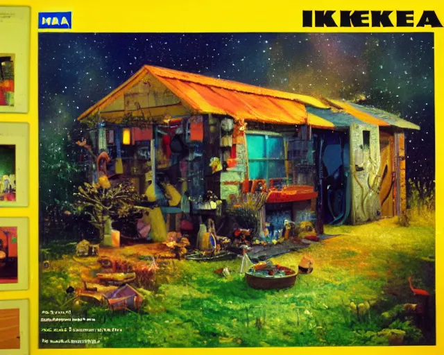 Image similar to IKEA catalogue photo of a shed, by Paul Lehr