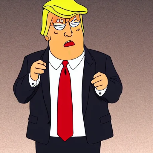 Image similar to donald trump as photorealistic peter griffin from family guy