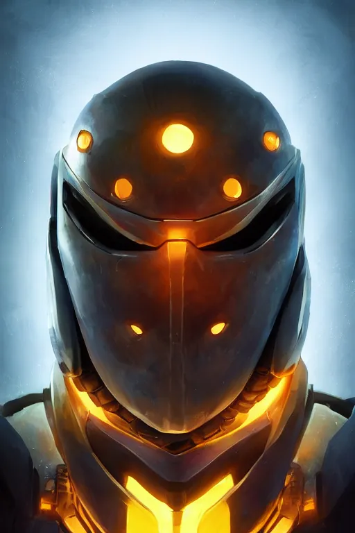 Image similar to epic mask helmet robot ninja portrait stylized as fornite style game design fanart by concept artist gervasio canda, behance hd by jesper ejsing, by rhads, makoto shinkai and lois van baarle, ilya kuvshinov, rossdraws global illumination radiating a glowing aura global illumination ray tracing hdr render in unreal engine 5