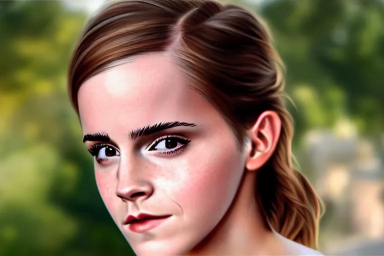 Prompt: emma watson, first person view, fantasy, painting, ultra realistic!!!, clear weather, golden hour, sharp focus