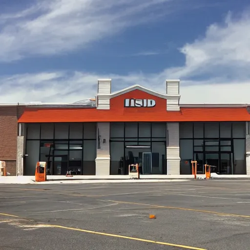 Image similar to a cursed photo of a liminal abandoned home depot