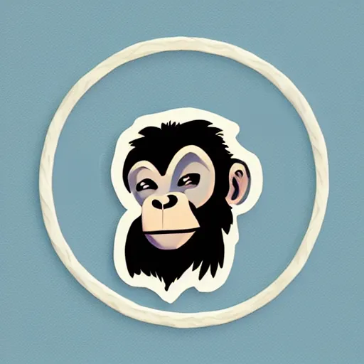 Image similar to bored ape nft, blue white art style, 8 k graphics