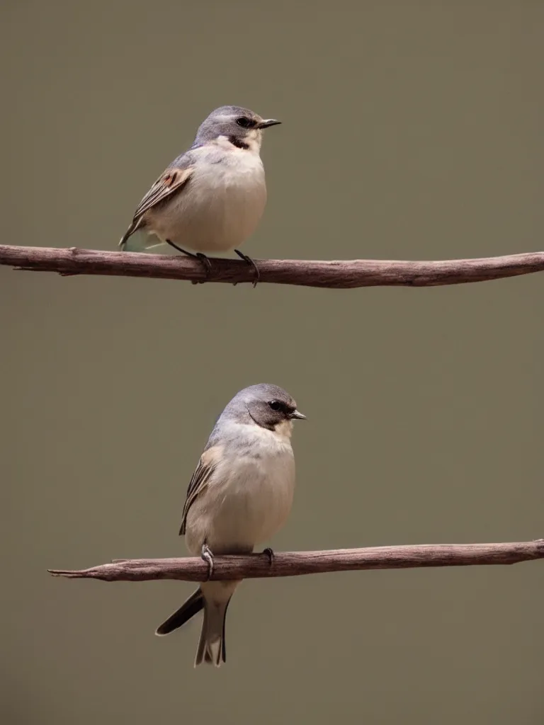 Prompt: single man knows to hear birds sing while in an empty room, delicate