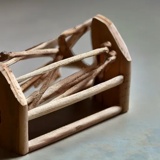 Prompt: detailed photo of wooden kids toys, simple, rustic, hard carved, steiner inspired, waldorf - n 4 - i