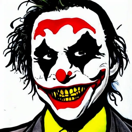 Image similar to joker smile graffiti, anarchy, gotham, crazy, paint brush