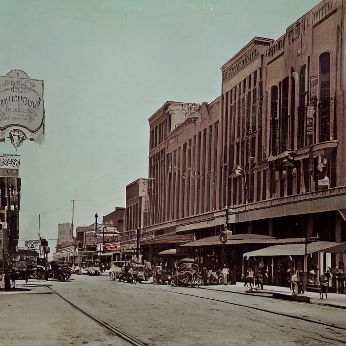 Image similar to color photograph, downtown jacksonville florida, 1 9 0 5, 8 k, medium - format print