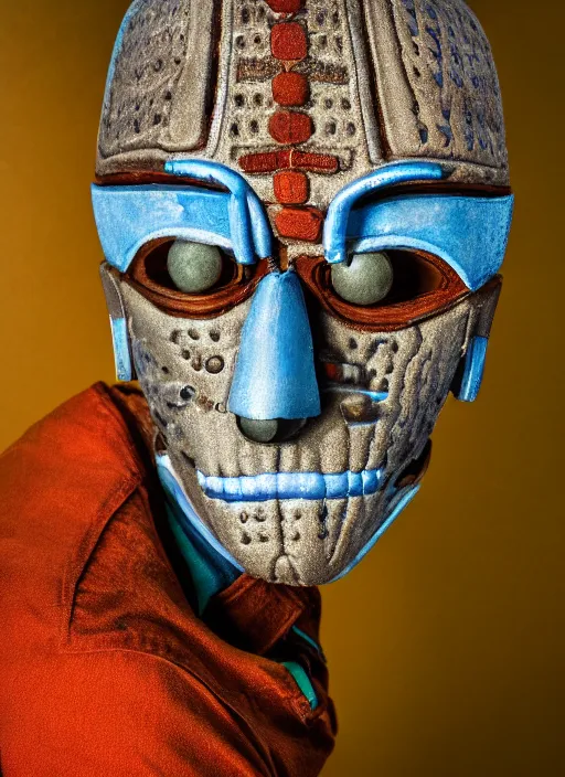 Image similar to bender rodriguez futurtama closeup photograph dslr photorealistic studio lighting ektachrome detailed intricate face detail