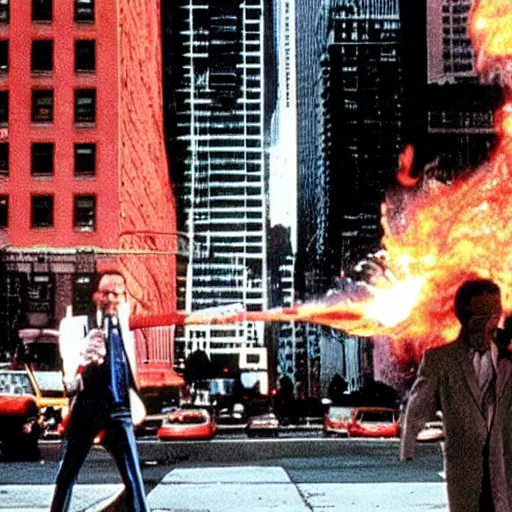 Prompt: the new york volcanoes, in american psycho ( 1 9 9 9 )