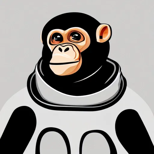 Prompt: chimpanzee face, spacesuit, astronaut, beautiful, male, exoskeleton, fit, helmet, full body, photorealistic, proud