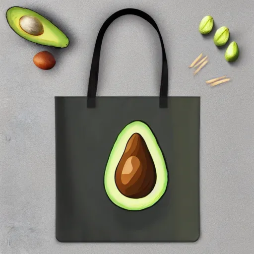 Image similar to Avocado Design on a Totebag, Concept Product