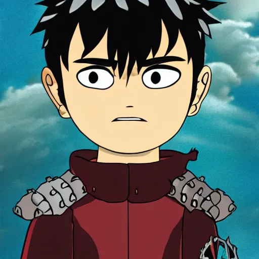 Prompt: guts from berserk in the style of a five year old, cinematic, 8 k