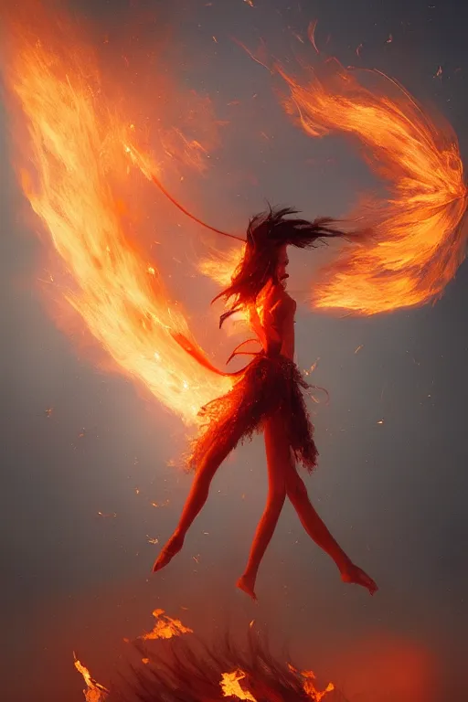 Image similar to fire dancer in the wind by artgem and greg rutkowski, light cone, reimagined by industrial light and magic