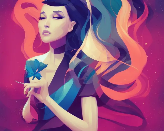 Image similar to dreams, a simple vector based illustration, by ross tran, artgerm