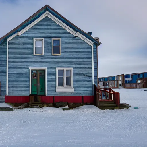 Prompt: avant - garde residential property in nome, alaska.