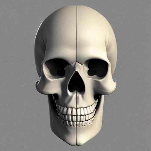 Image similar to skull and gun, 3d render