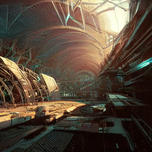 Image similar to visionary cryengine render by android jones, syd mead, and john stephens