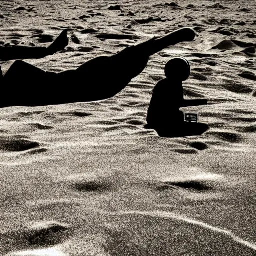 Image similar to an astronaut relaxing on the beach, dramatic lighting, cinematic, extremly high detail, photorealistic, cinematic lighting, nasa footage