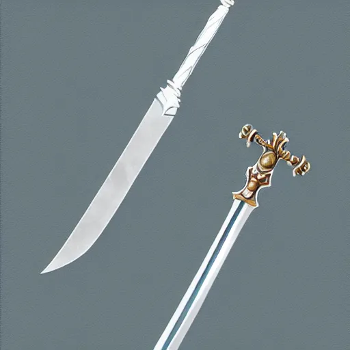 Image similar to magical sword, dnd, white background