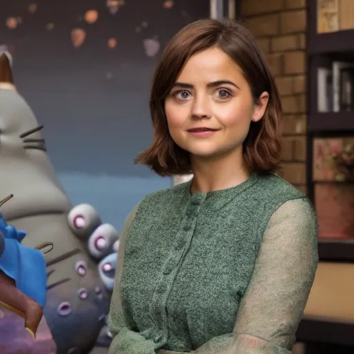Image similar to jenna coleman in a studio ghibli animation