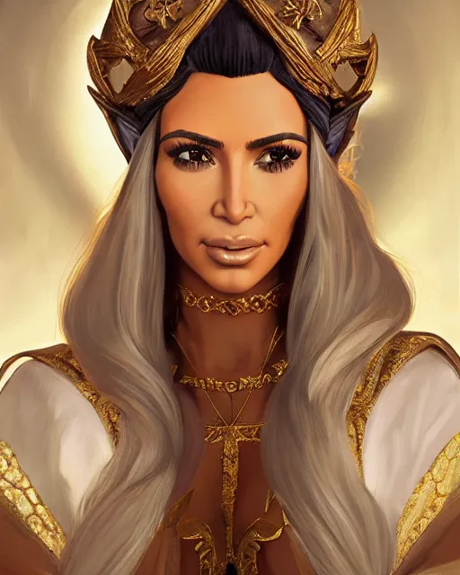 Prompt: A film still of kim kardashian as princess zelda in real life, highly detailed, digital painting, artstation, concept art, sharp focus, illustration, cinematic lighting, art by artgerm and greg rutkowski and alphonse mucha diffuse lighting, fantasy, intricate, elegant, highly detailed, lifelike, photorealistic, digital painting, artstation, illustration, concept art, smooth, sharp focus, art by John Collier and Albert Aublet and Krenz Cushart and Artem Demura and Alphonse Mucha