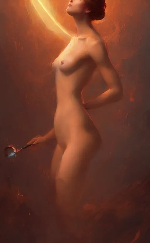 Prompt: a painting of the goddess venus trending on artstation in the style of greg rutkowski