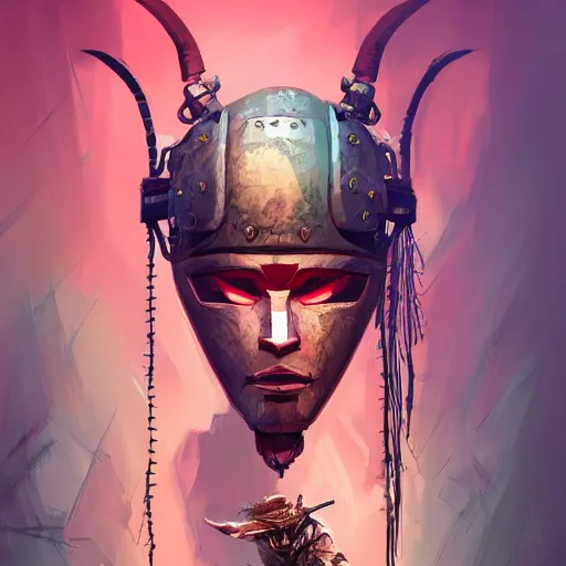 Image similar to cyberpunk viking helmet mask warrior goddess robot ninja fantasy, art gta 5 cover, official fanart behance hd artstation by jesper ejsing, by rhads, makoto shinkai and lois van baarle, ilya kuvshinov, ossdraws