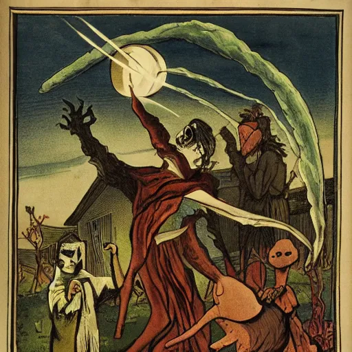 Prompt: Of ghosts and spirits, walking by night: and of strange noises, cracks, and sundry forewarnings: which commonly happen before the death of men: great slaughters, and alterations of kingdoms