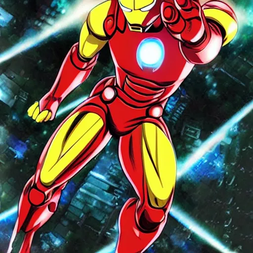 Prompt: one punch man as iron man
