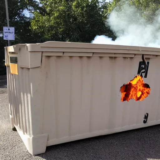 Prompt: dumpster fire human