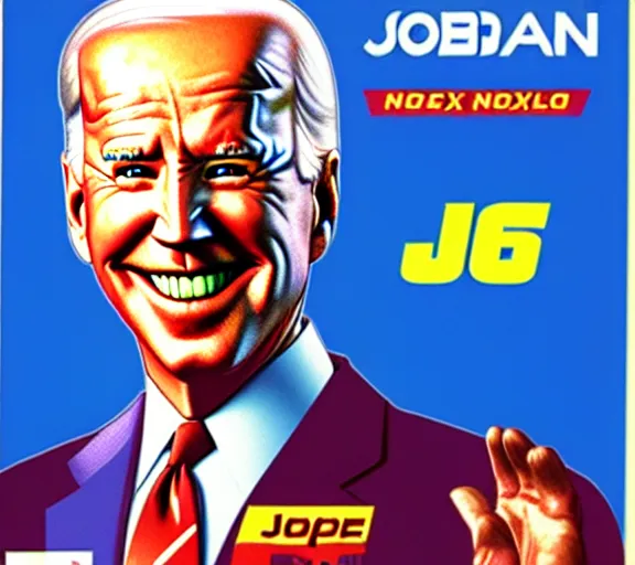 Prompt: N64 Box Art of Super Joe Biden, Ebay Listing