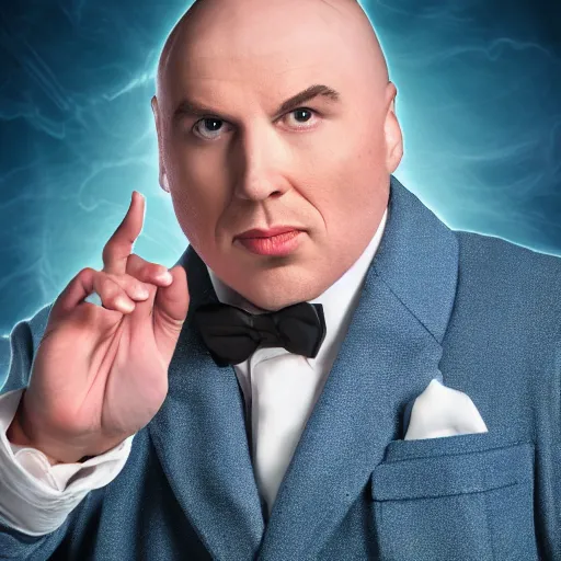 Image similar to doctor evil as a youth pastor, high resolution film still, 8k, studio lighting, HDR colors