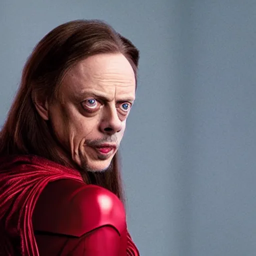 Prompt: steve buscemi as the scarlet witch