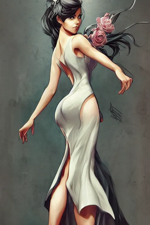 Prompt: Dress by Artgerm and WLOP
