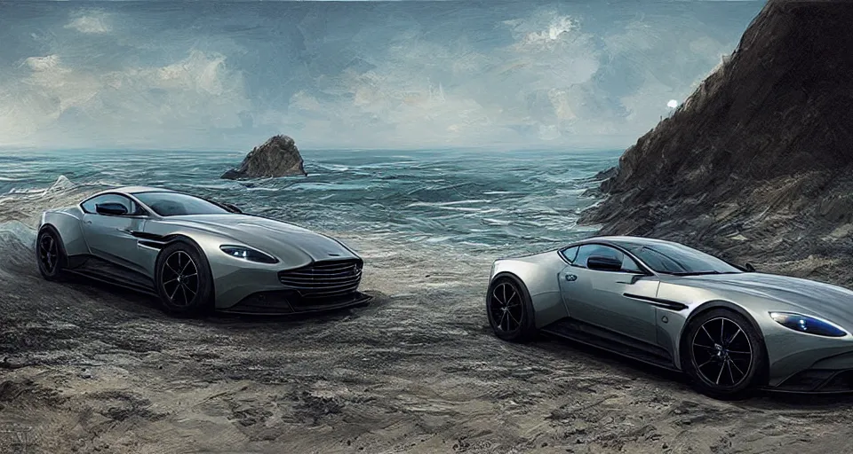 Image similar to Aston Martin Valhalla in beach,digital art,ultra realistic,ultra detailed, ultra wide Lens, art by greg rutkowski