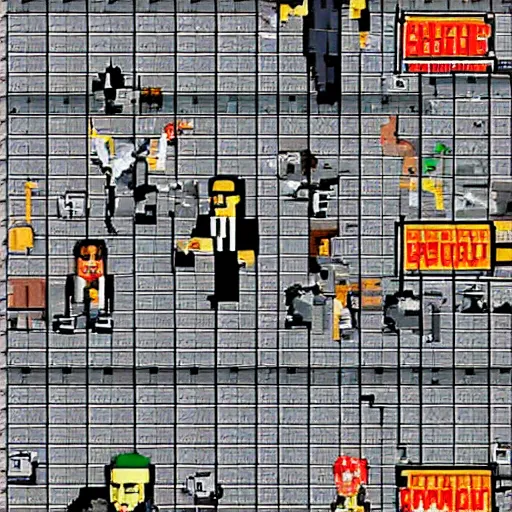 Prompt: sopranos video game, 1 6 - bit, pixel art