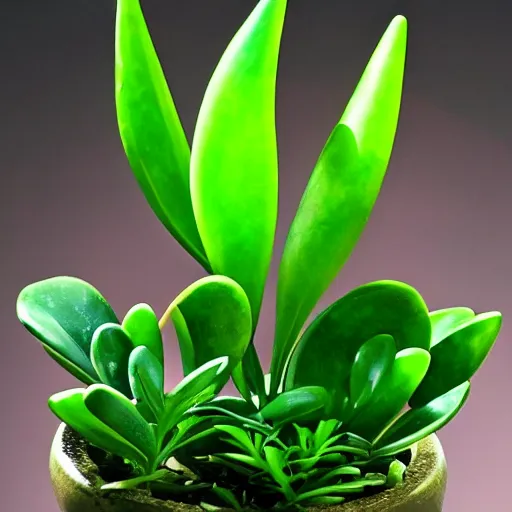 Prompt: beautiful jade plant, hdr, hd, artstation, 4 k, amazing beauty, clouds, award - winning, dramatic lighting