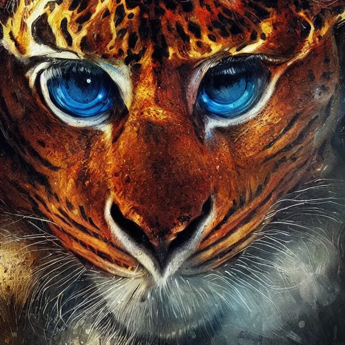 Image similar to the eye of the liger, d & d style, trending on artstation, intricate, highly detailed, vivid painting, colorful, art by greg rutkowski