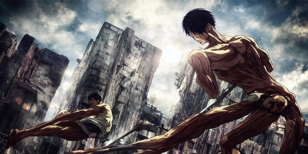 da baby as an ugly titan, attack on titan, shingeki