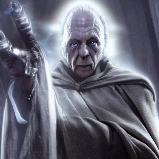 Prompt: Film still of Emperor Palpatine, from The Elder Scrolls V: Skyrim (2011 video game)