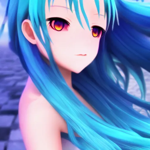 render as a very beautiful 3d anime girl, profile | Stable Diffusion |  OpenArt